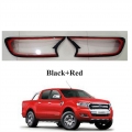 ครอบไฟหน้า ดำด้าน - แดง ใส่ ฟอร์ด แรนเจอร์ Ford ranger 2012 - 2015+ mc ส่งฟรี EMS